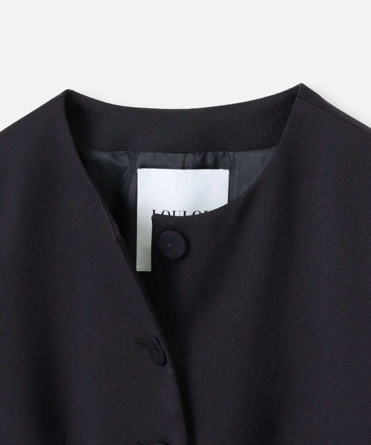 LOULOU WILLOUGHBY 【LOULOU WILLOUGHBY】カルゼペプラムジャケット ブラック (95)