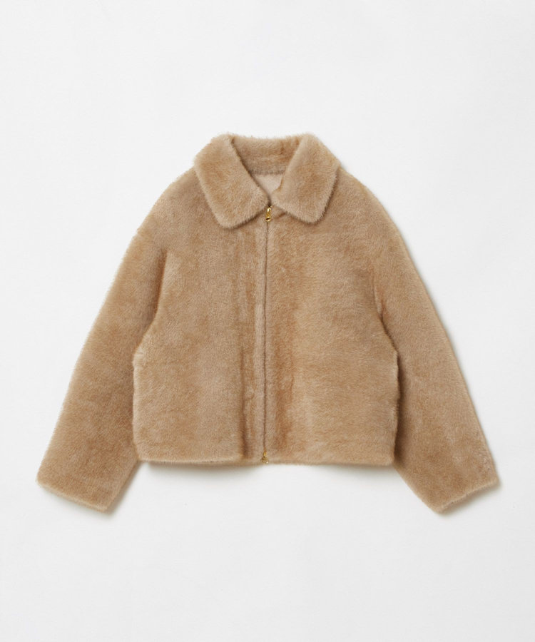allureville フェイクミンクファーブルゾン ベージュ (11)