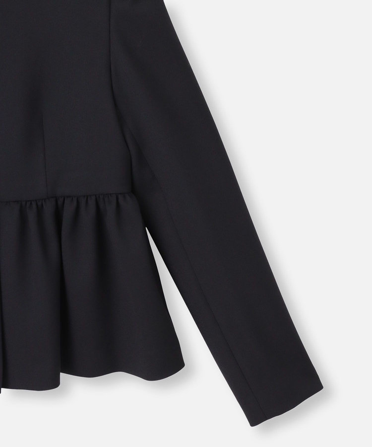 LOULOU WILLOUGHBY 【LOULOU WILLOUGHBY】カルゼペプラムジャケット ブラック (95)