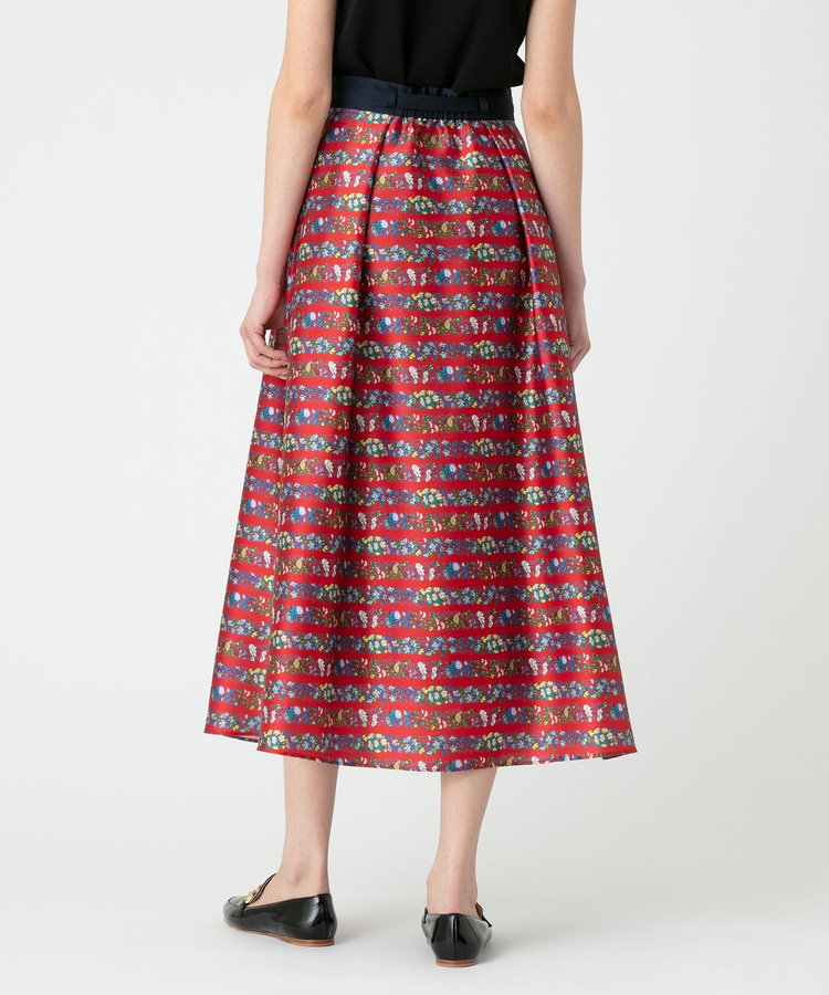 LOULOU WILLOUGHBY 【LOULOU WILLOUGHBY】ボーダーフラワースカート レッド (43)