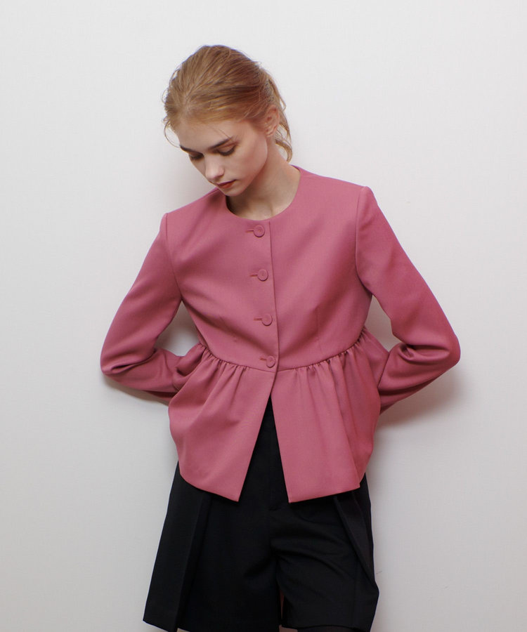 LOULOU WILLOUGHBY 【LOULOU WILLOUGHBY】カルゼペプラムジャケット ピンク (41)