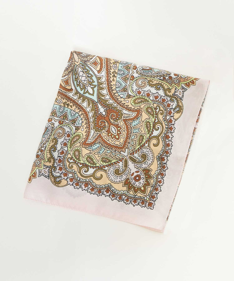 allureville ビッグペイズリープリントスカーフ ライトピンク (42)