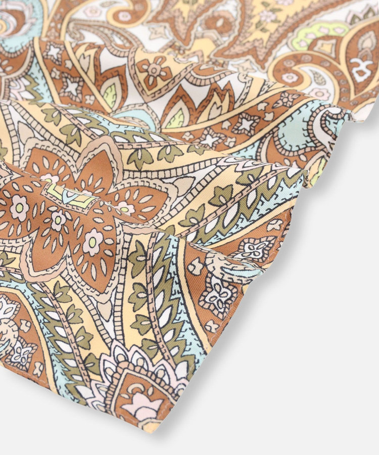 allureville ビッグペイズリープリントスカーフ ライトピンク (42)