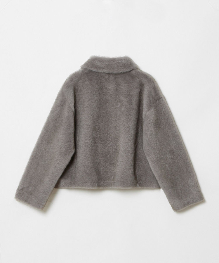 allureville フェイクミンクファーブルゾン グレー (92)