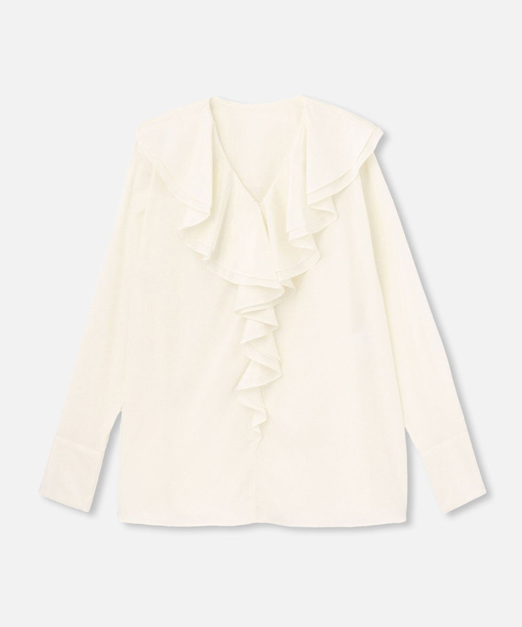 別注スパンコットンラッフルブラウス|allureville OFFICIAL SITE