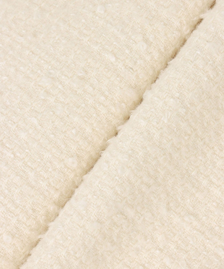 LOULOU WILLOUGHBY 【LOULOU WILLOUGHBY】ツイードダブルミドルコート オフホワイト (02)