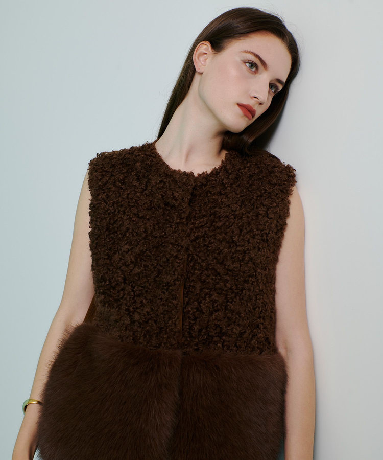 Bファー×ボアドッキングジレ アルアバイル ユナイテッドアローズ