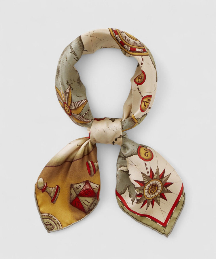 manipuri(マニプリ)】 65×65 SILK SCARF