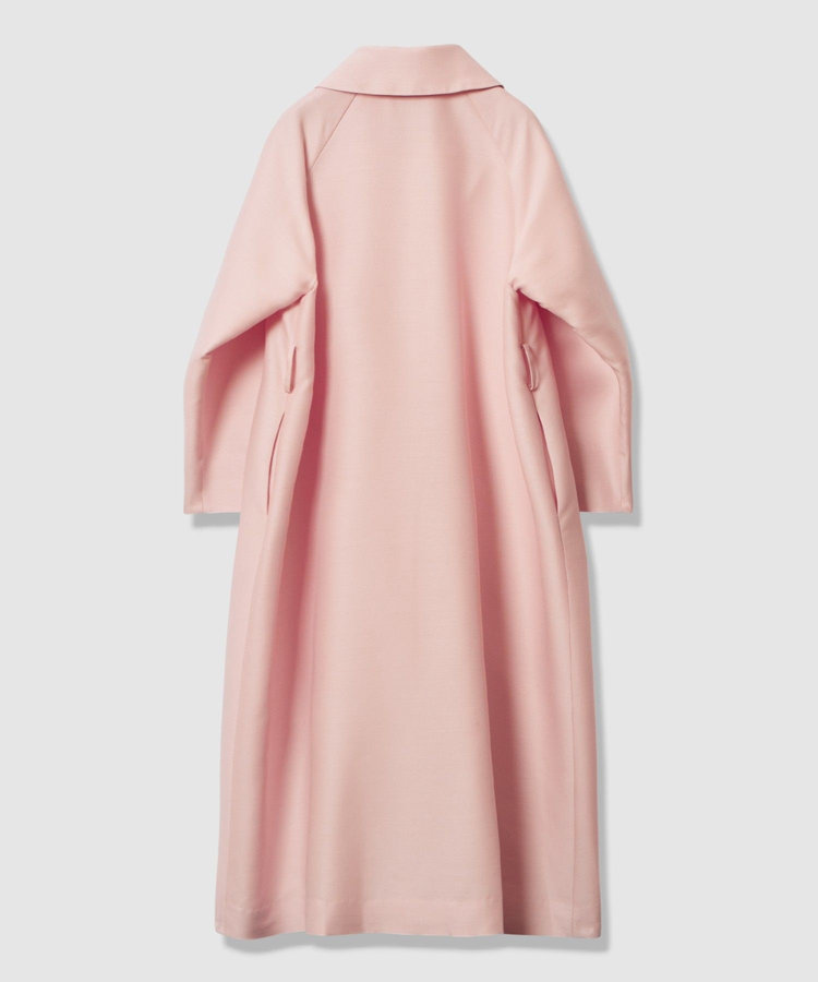 LOULOU WILLOUGHBY 【LOULOU WILLOUGHBY】シルクウールツイルロングコート ピンク (41)