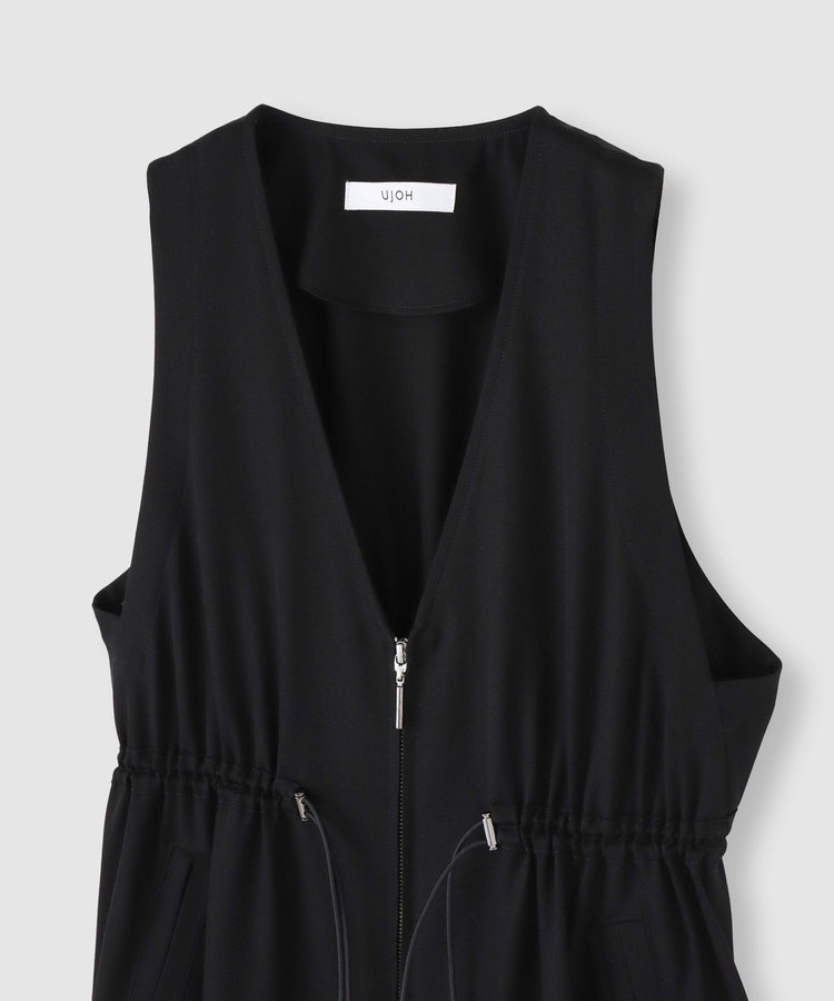 buying 【UJOH(ウジョー)】ZIP FLARE DRESS ブラック (95)