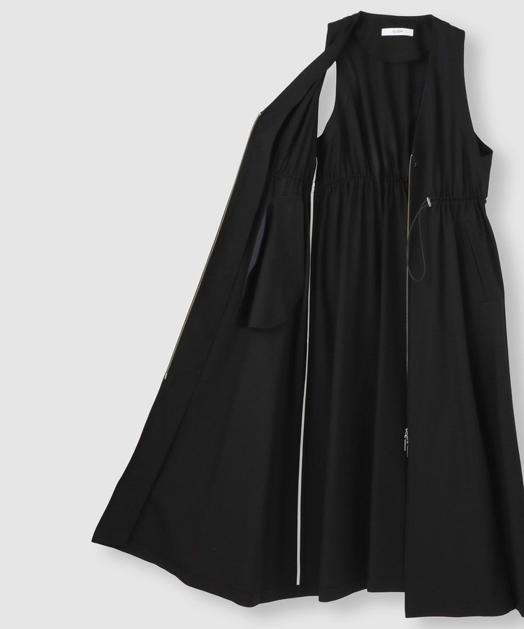 buying 【UJOH(ウジョー)】ZIP FLARE DRESS ブラック (95)