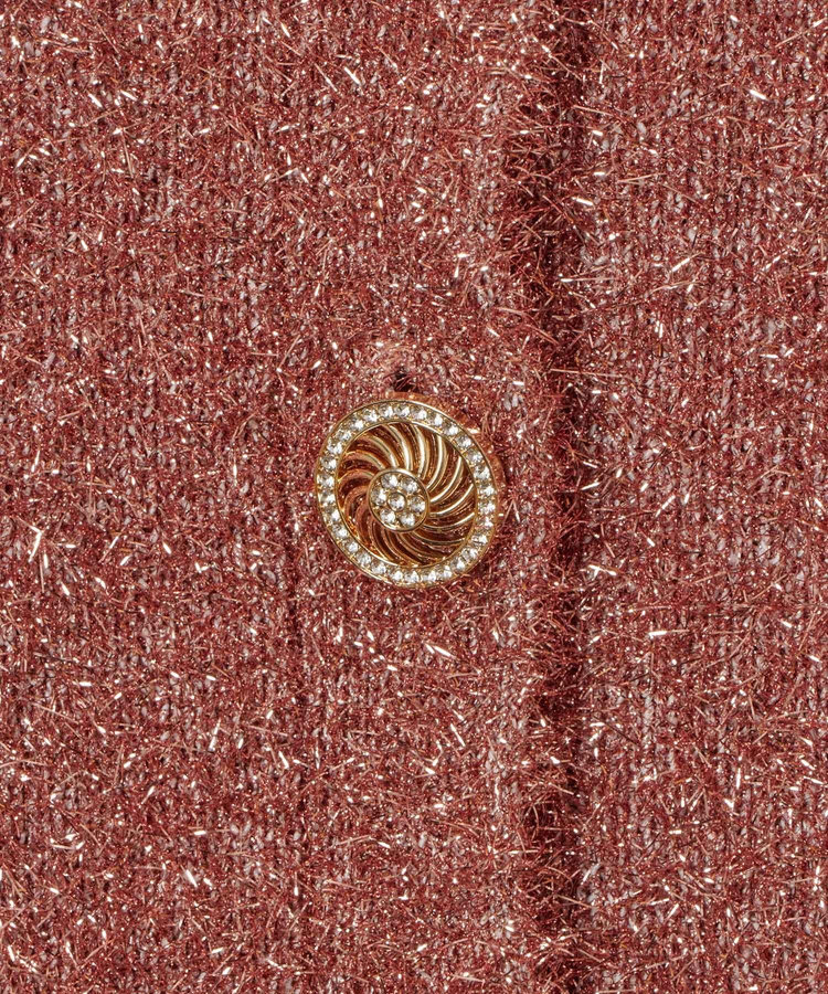 LOULOU WILLOUGHBY 【LOULOU WILLOUGHBY】フィルムラメミドルカーディガン ピンク (41)