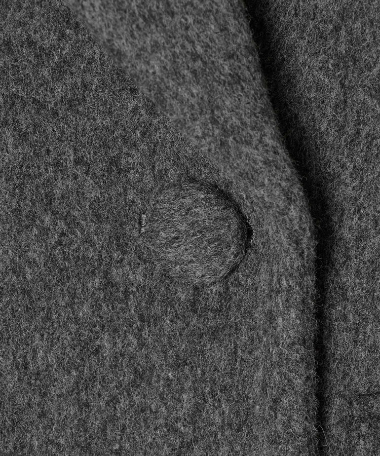 LOULOU WILLOUGHBY 【LOULOU WILLOUGHBY】ビーバーセミダブルジャケット チャコールグレー (94)