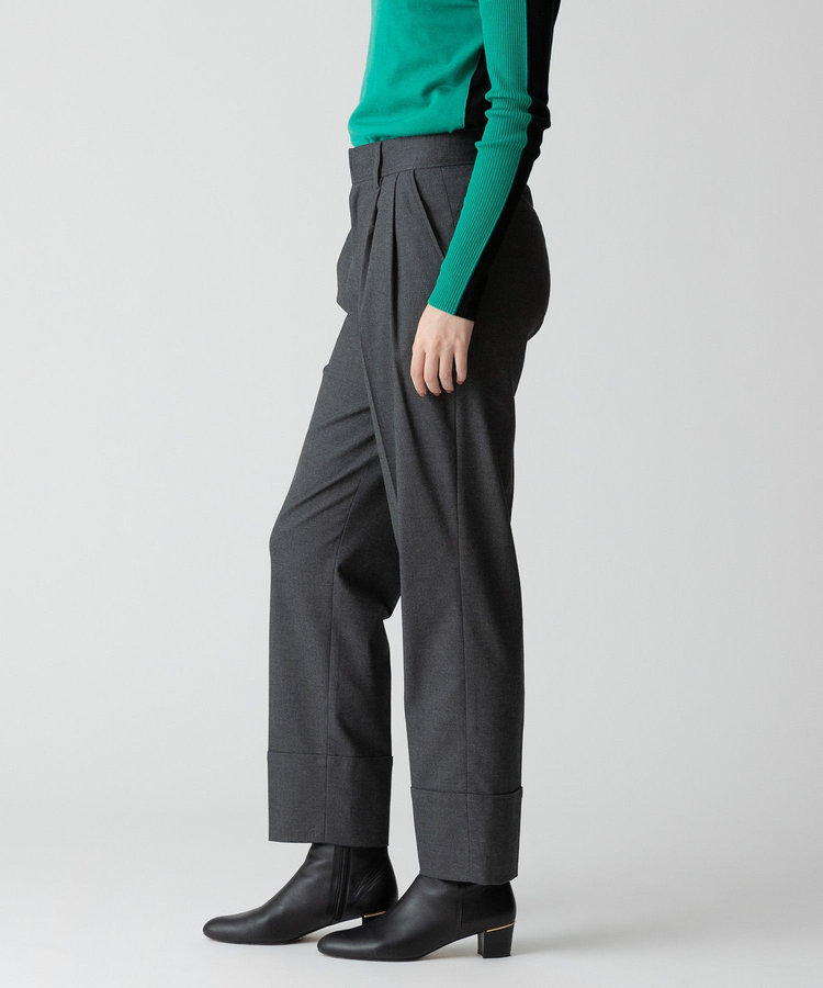 allureville タックテーパードパンツ チャコールグレー (94)