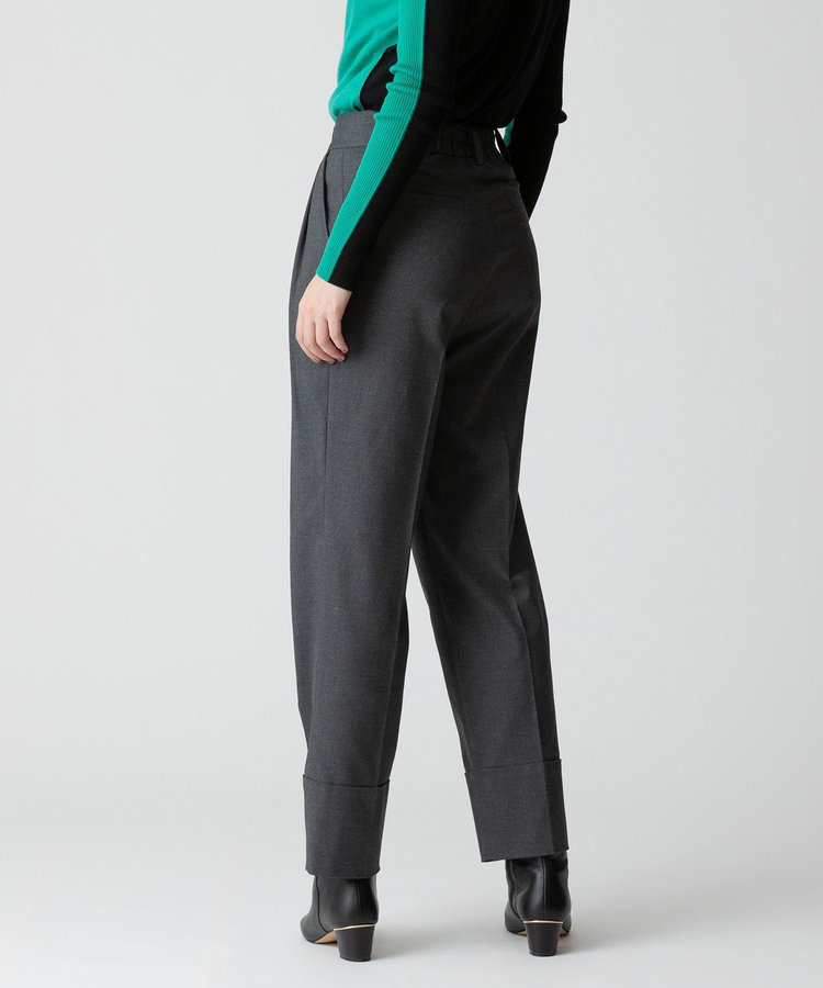 allureville タックテーパードパンツ チャコールグレー (94)