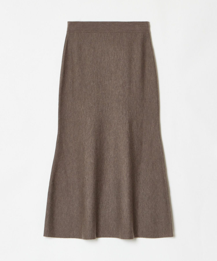allureville 【セットアップ対応可能】ウール混Wフェイスナローマーメイドスカート モカ (85)