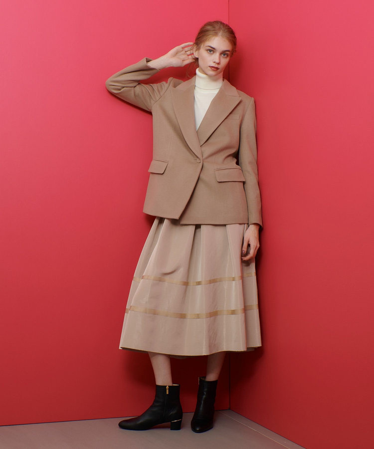 LOULOU WILLOUGHBY 【LOULOU WILLOUGHBY】ビーバーセミダブルジャケット キャメル (84)