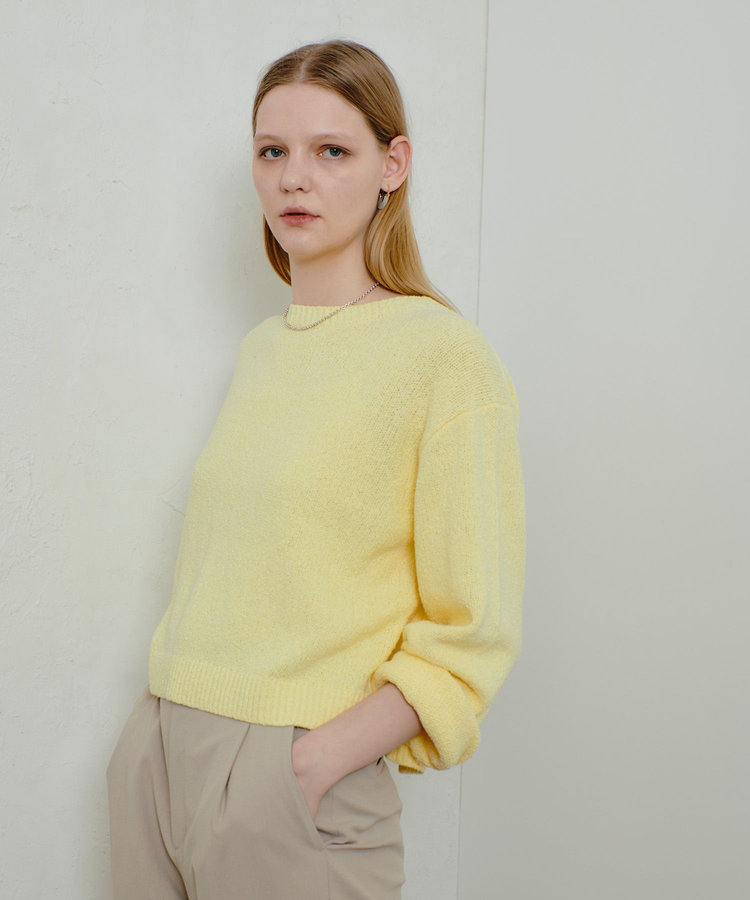 allureville エアリーループバックスリットプルオーバー イエロー (21)