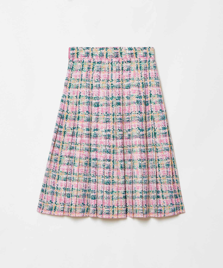 LOULOU WILLOUGHBY 【LOULOU WILLOUGHBY】チェックプリントプリーツミディスカート ピンク (41)