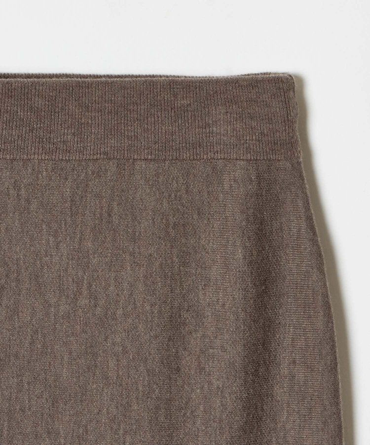 allureville 【セットアップ対応可能】ウール混Wフェイスナローマーメイドスカート モカ (85)