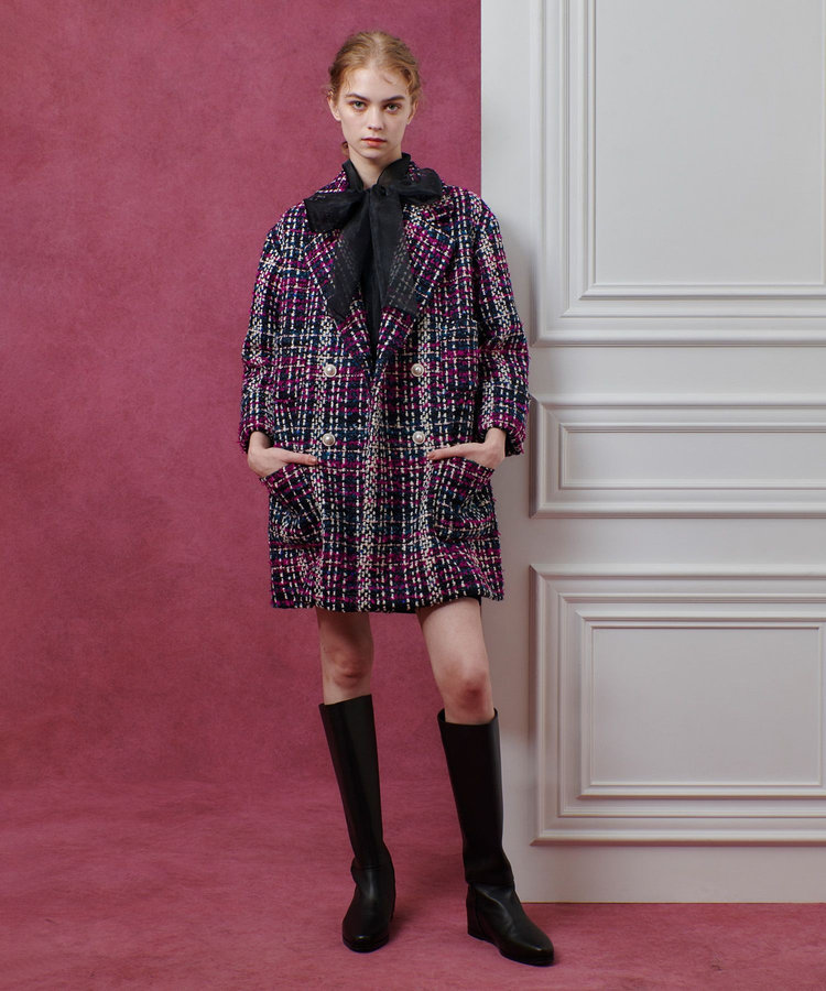 2023AW LOULOU WILLOUGHBY ツイードコート ルルウィルビー LOULOU WILLOUGHBY】CLARENSONツイードコート
