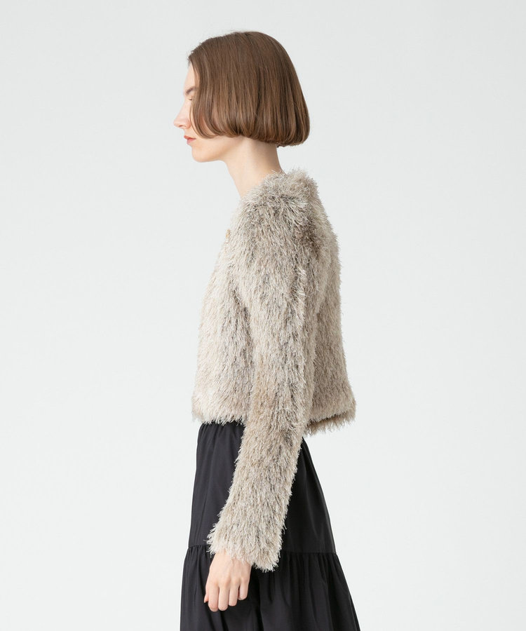 LOULOU WILLOUGHBY 【LOULOU WILLOUGHBY】ワイルドシャギーボレロ ベージュ (11)