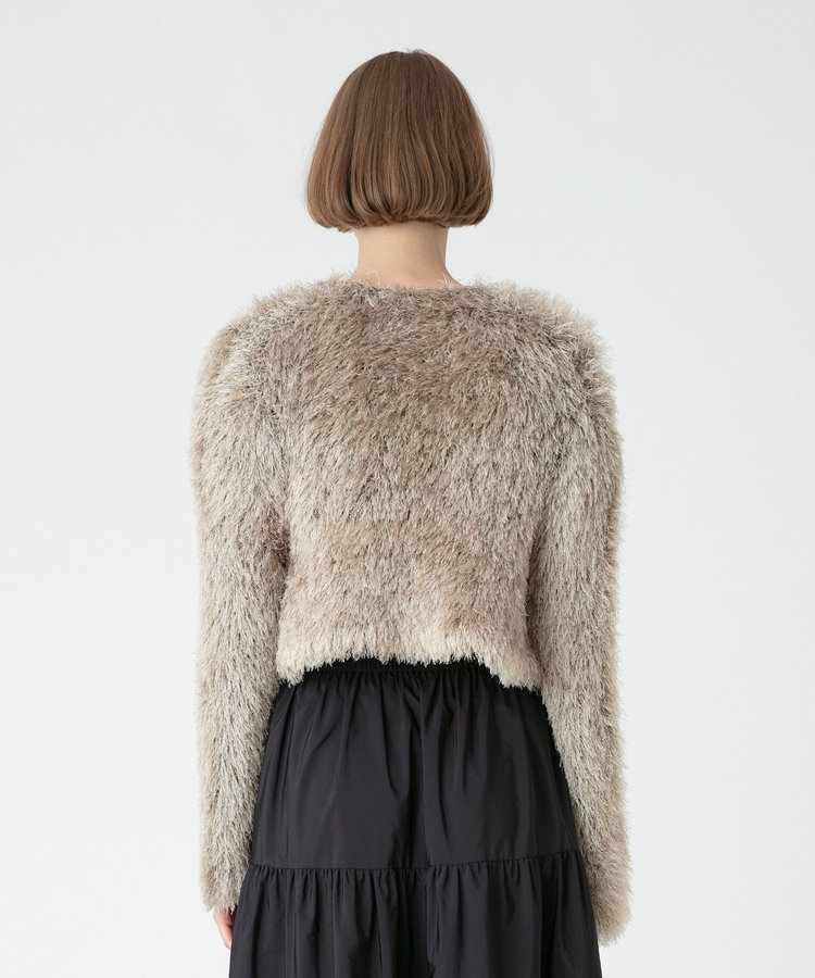 LOULOU WILLOUGHBY 【LOULOU WILLOUGHBY】ワイルドシャギーボレロ ベージュ (11)