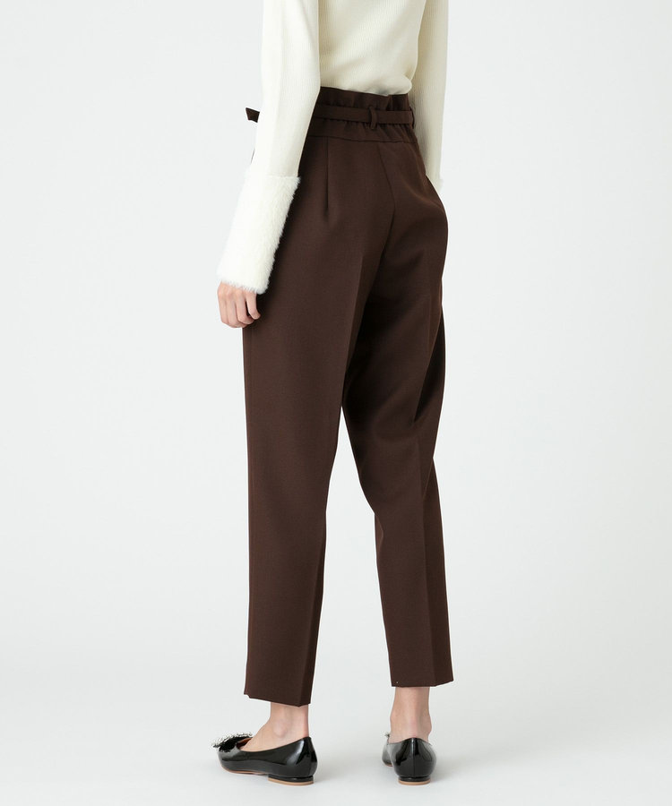 LOULOU WILLOUGHBY 【LOULOU WILLOUGHBY】T/Wギャバテーパードパンツ ブラウン (81)