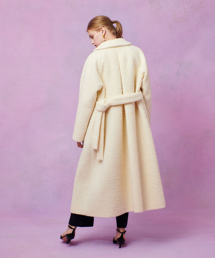 LOULOU WILLOUGHBY 【LOULOU WILLOUGHBY】ループインレーロングコート オフホワイト (02)
