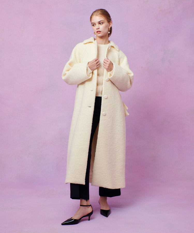 LOULOU WILLOUGHBY 【LOULOU WILLOUGHBY】ループインレーロングコート オフホワイト (02)