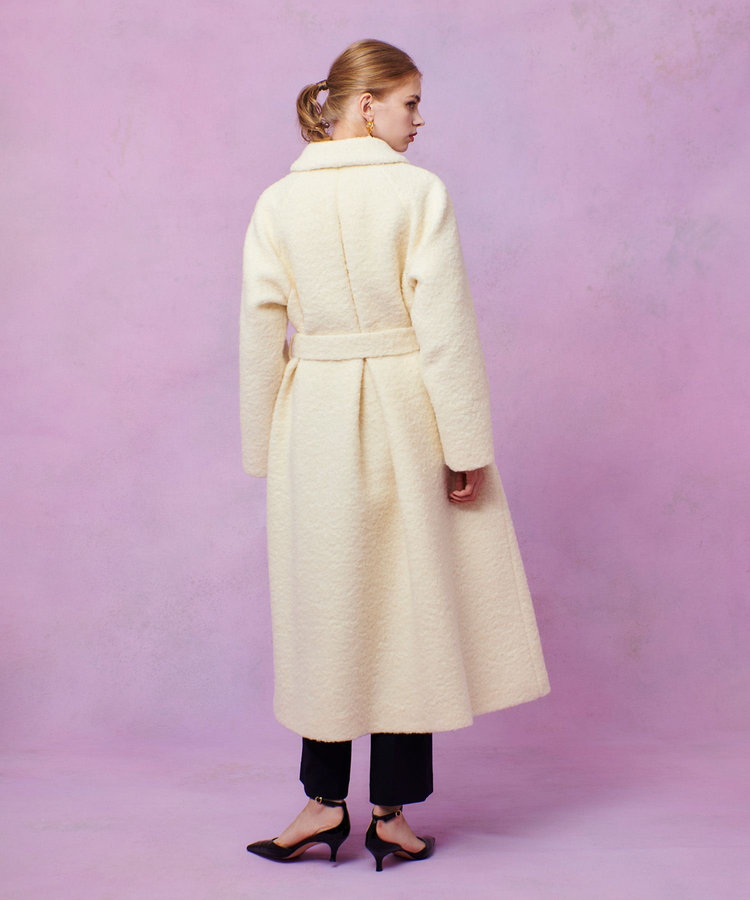 LOULOU WILLOUGHBY 【LOULOU WILLOUGHBY】ループインレーロングコート オフホワイト (02)