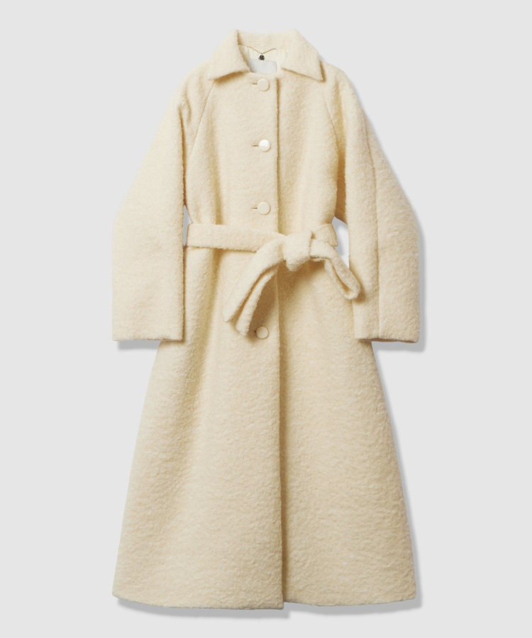 LOULOU WILLOUGHBY 【LOULOU WILLOUGHBY】ループインレーロングコート オフホワイト (02)