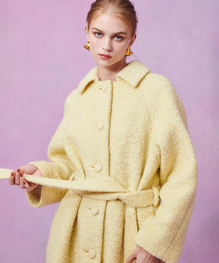 LOULOU WILLOUGHBY 【LOULOU WILLOUGHBY】ループインレーロングコート イエロー (21)