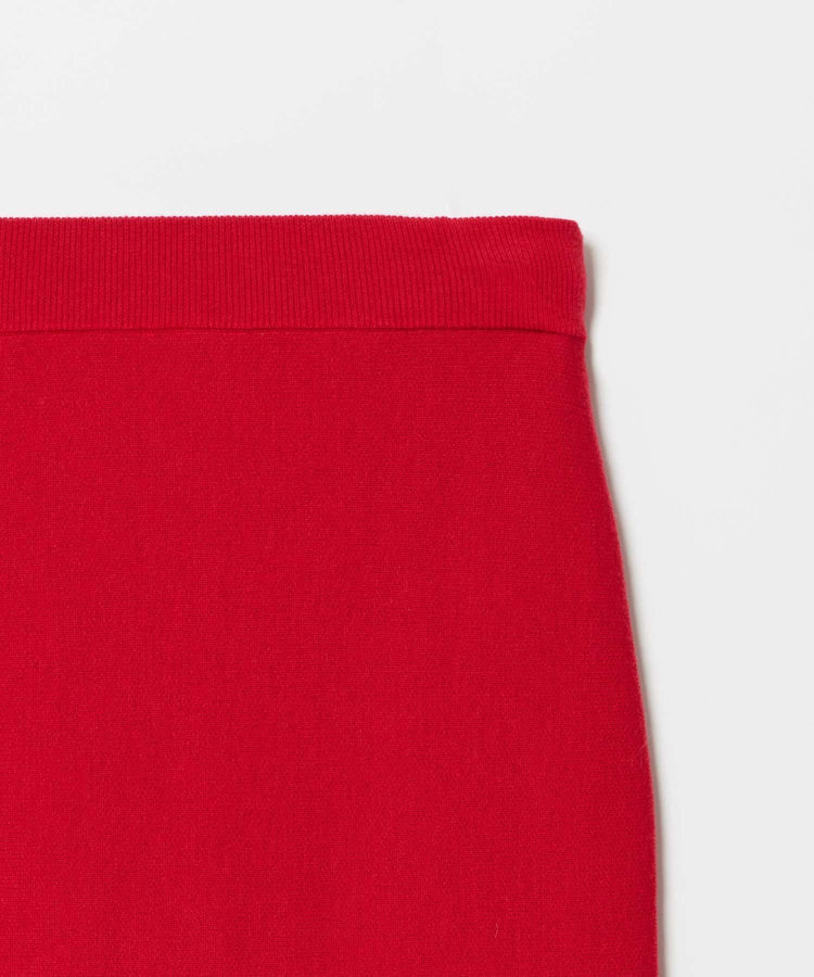 allureville 【セットアップ対応可能】ウール混Wフェイスナローマーメイドスカート レッド (43)