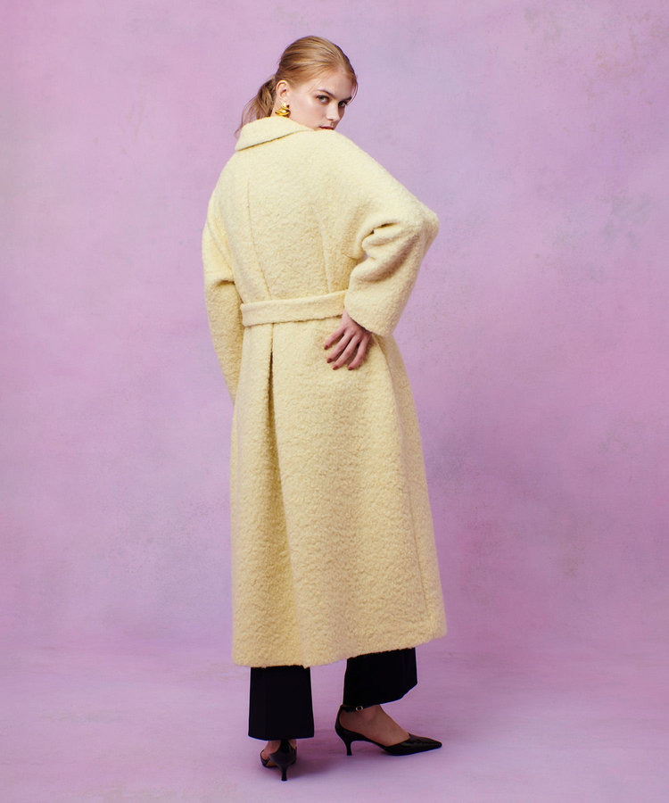 LOULOU WILLOUGHBY 【LOULOU WILLOUGHBY】ループインレーロングコート イエロー (21)