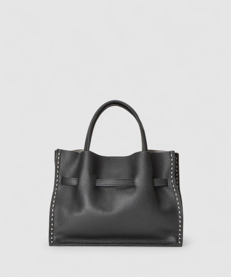 buying 【VIOLADORO(ヴィオラドーロ)】スタッズレザートートバッグ ブラック (95)