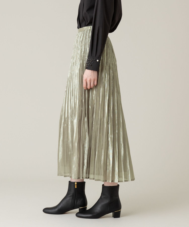 LOULOU WILLOUGHBY 【LOULOU WILLOUGHBY】グロッシーグラデプリーツスカート ベージュ系 (19)