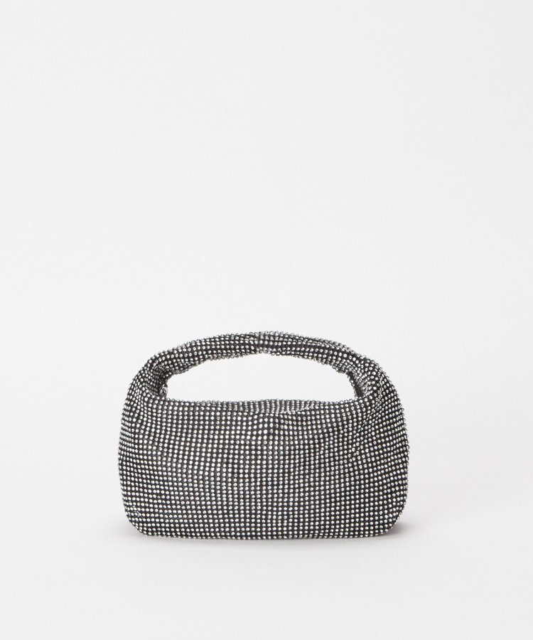 LOULOU WILLOUGHBY 【LOULOU WILLOUGHBY】ワンハンドルビジューミニハンドバッグ シルバー (90)