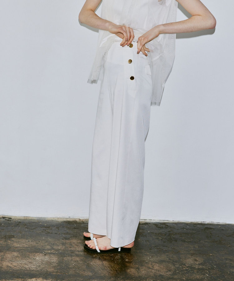 allureville デニムライクマリンパンツ ホワイト (01)