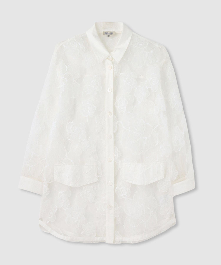 buying 【BAUM UND PFERDGARTEN(バウムアンドヘルガーデン)】 ANNICA LACE BLOUSE ホワイト (01)