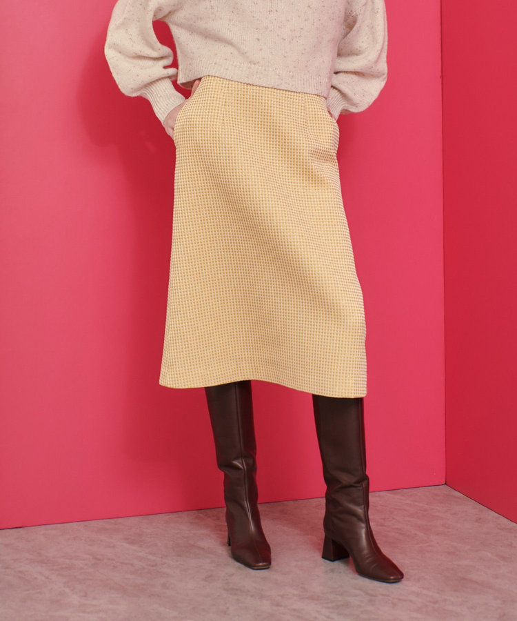 LOULOU WILLOUGHBY 【LOULOU WILLOUGHBY】スパークルジャガードスカート イエロー (21)