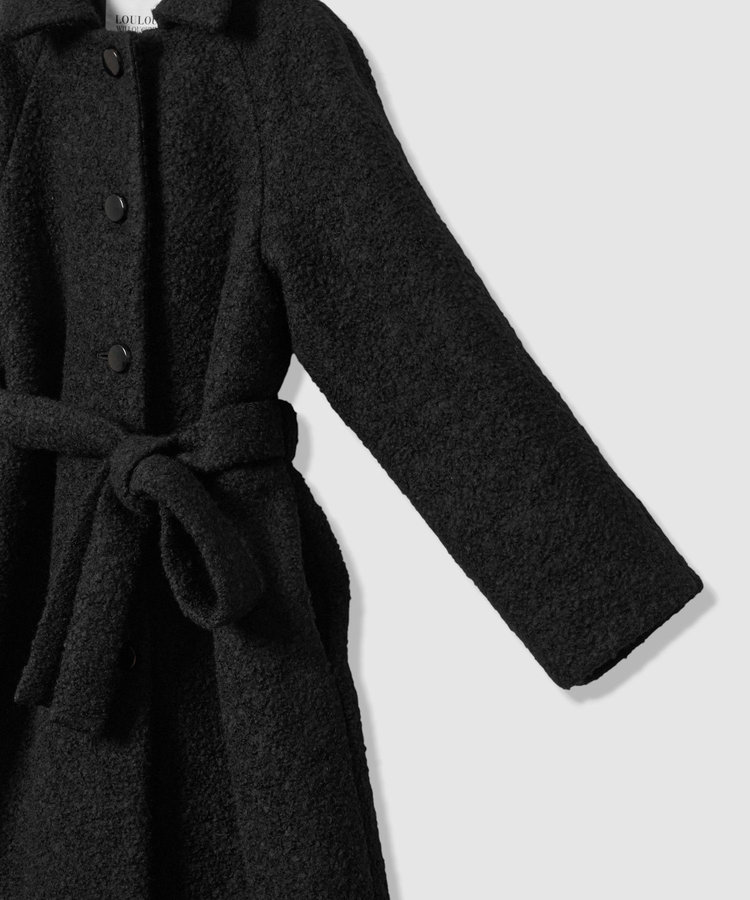 LOULOU WILLOUGHBY 【LOULOU WILLOUGHBY】ループインレーロングコート ブラック (95)