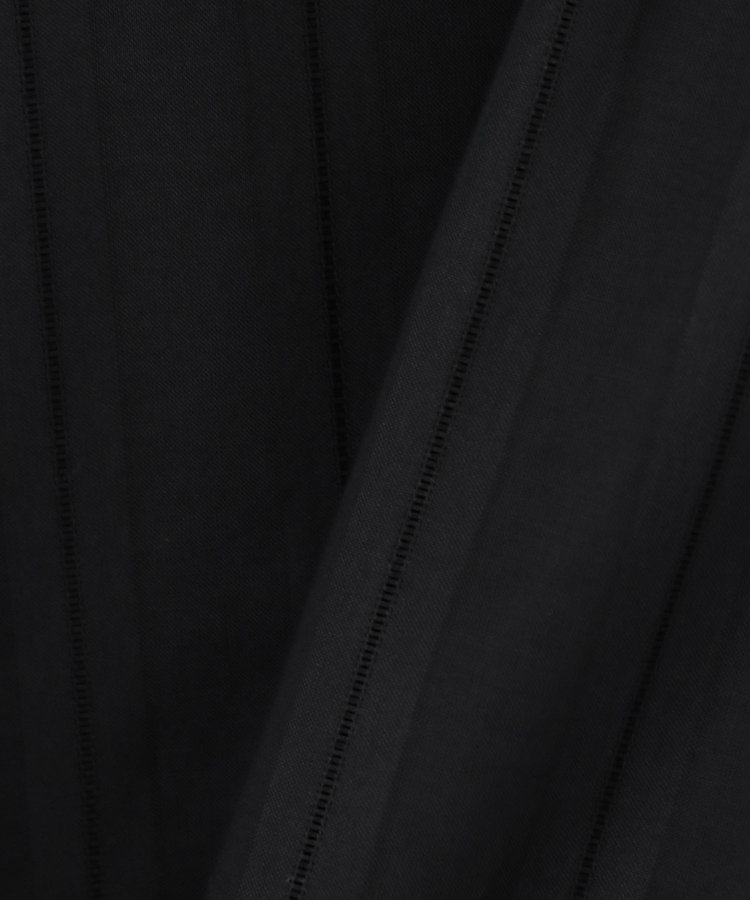 allureville カラミストライプ切替ブラウス ブラック (95)