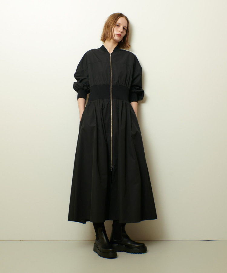 allureville ボンバーワンピース　 ブラック (95)