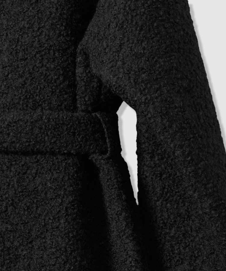 LOULOU WILLOUGHBY 【LOULOU WILLOUGHBY】ループインレーロングコート ブラック (95)