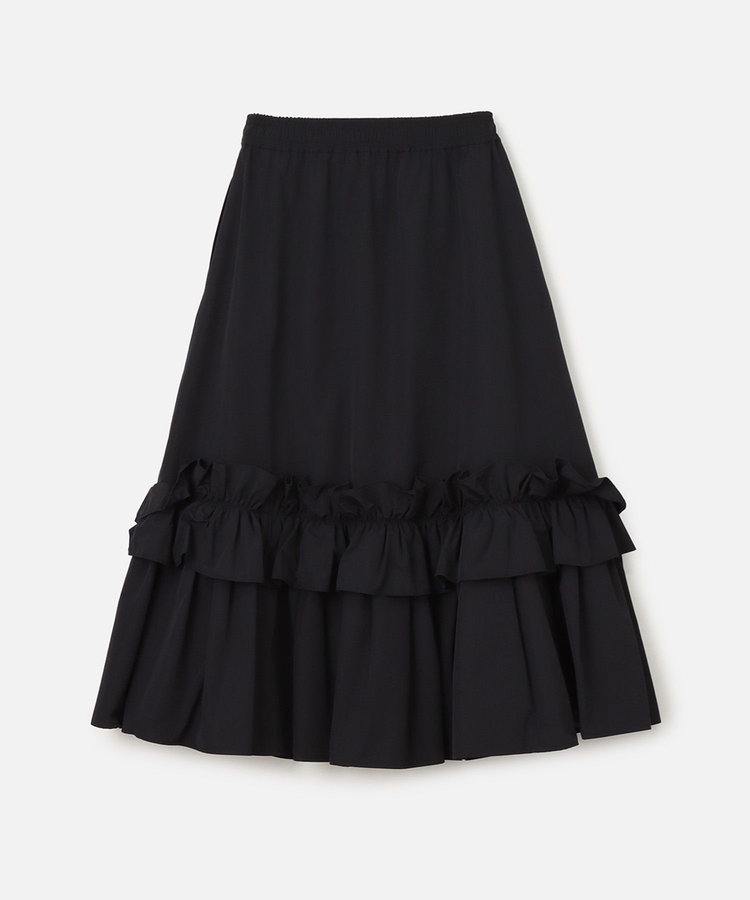 LOULOU WILLOUGHBY 【LOULOU WILLOUGHBY】ハイカウントパピヨンスカート ブラック (95)