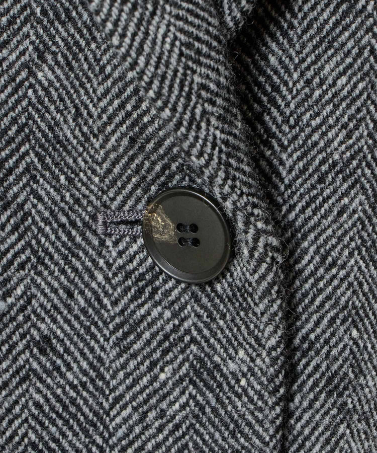 allureville 【セットアップ対応可能】ヘリンボンツイードテーラードジャケット ブラック (95)