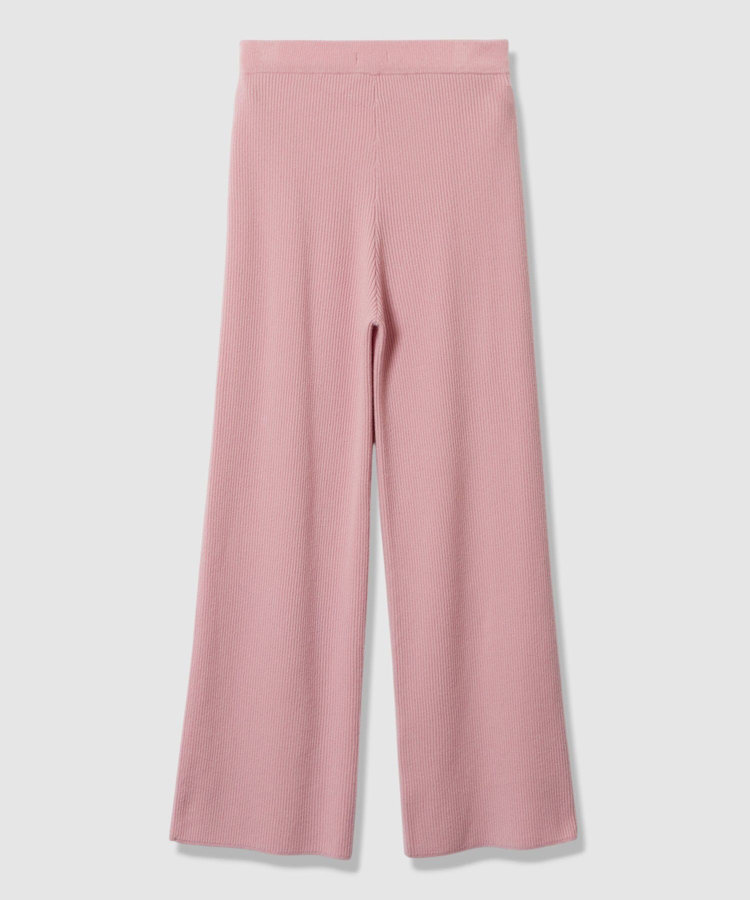 allureville ウールリブニットパンツ ライトピンク (42)