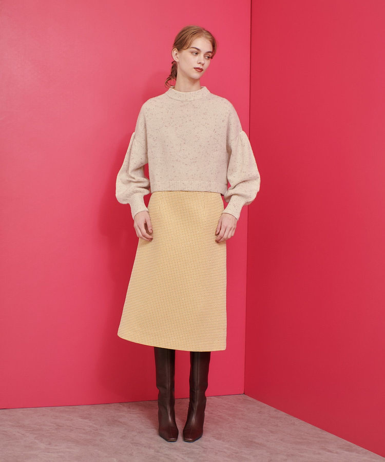 LOULOU WILLOUGHBY 【LOULOU WILLOUGHBY】スパークルジャガードスカート イエロー (21)