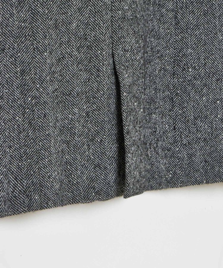 allureville 【セットアップ対応可能】ヘリンボンツイードテーラードジャケット ブラック (95)